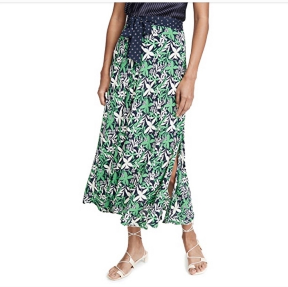 🦚Anthropologie Velvet By Graham & Spencer Susannah Wrap Midi Skirt. Size S - Picture 6 of 15